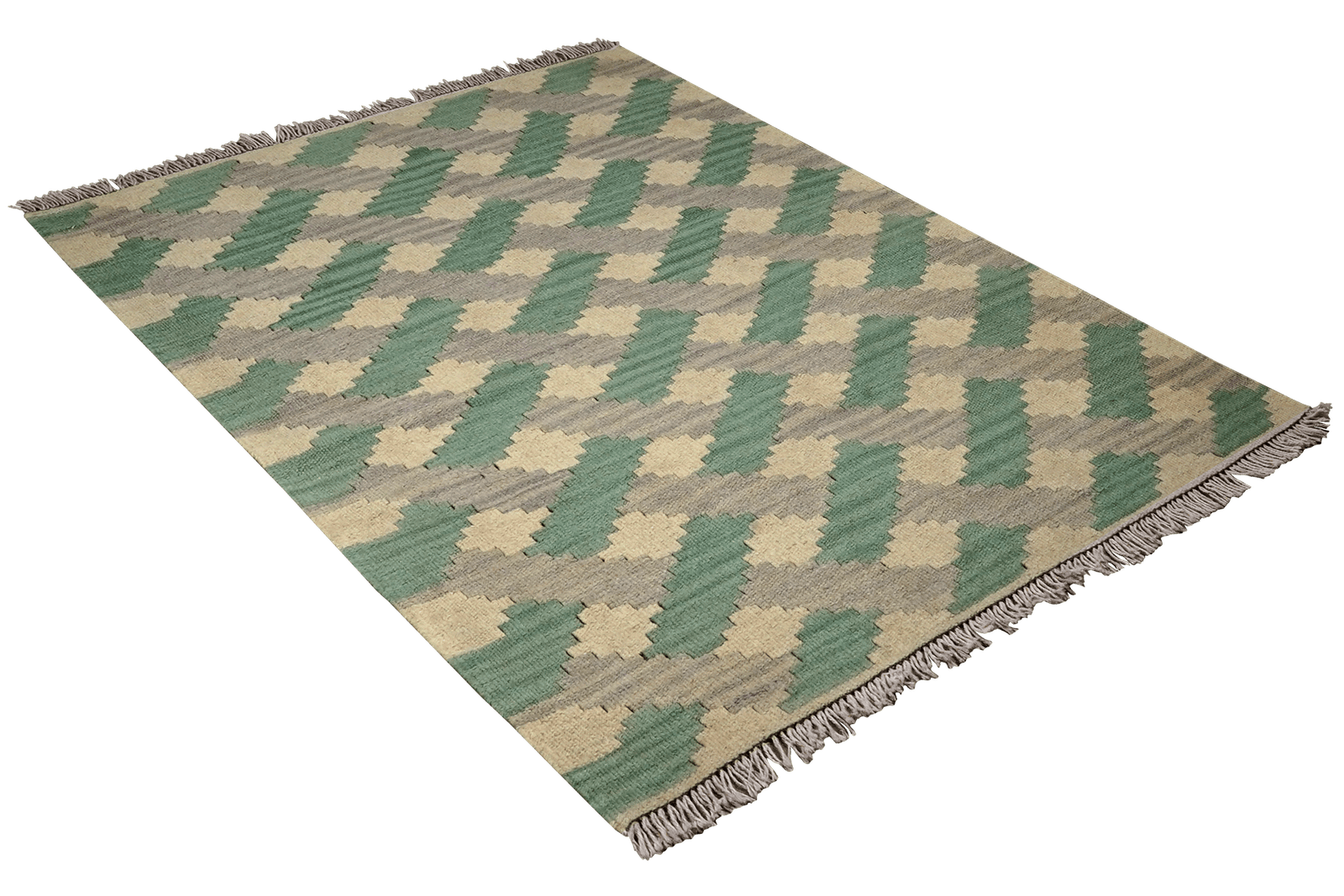 Kelim Gashgai — Handmade, 83x119 cm, Beige, 100% Virgin Wool | View 4