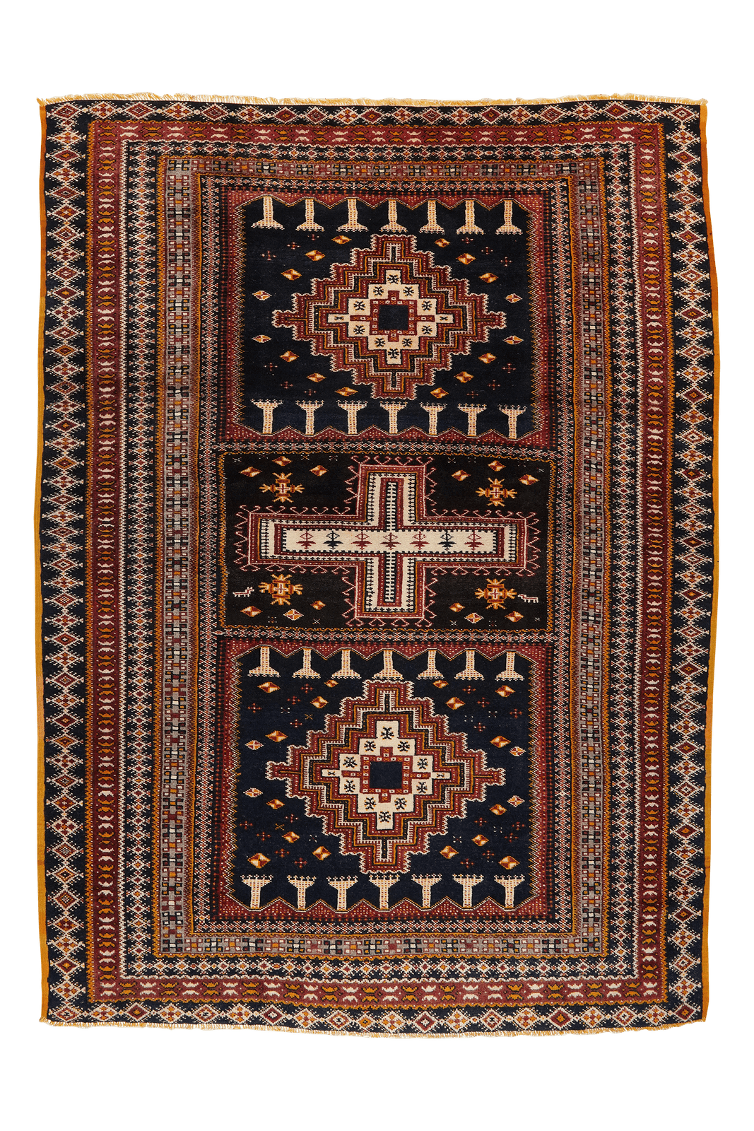 Hochatlas — Hand-knotted, 219x296 cm, Blue, 100% Virgin Wool | Main view