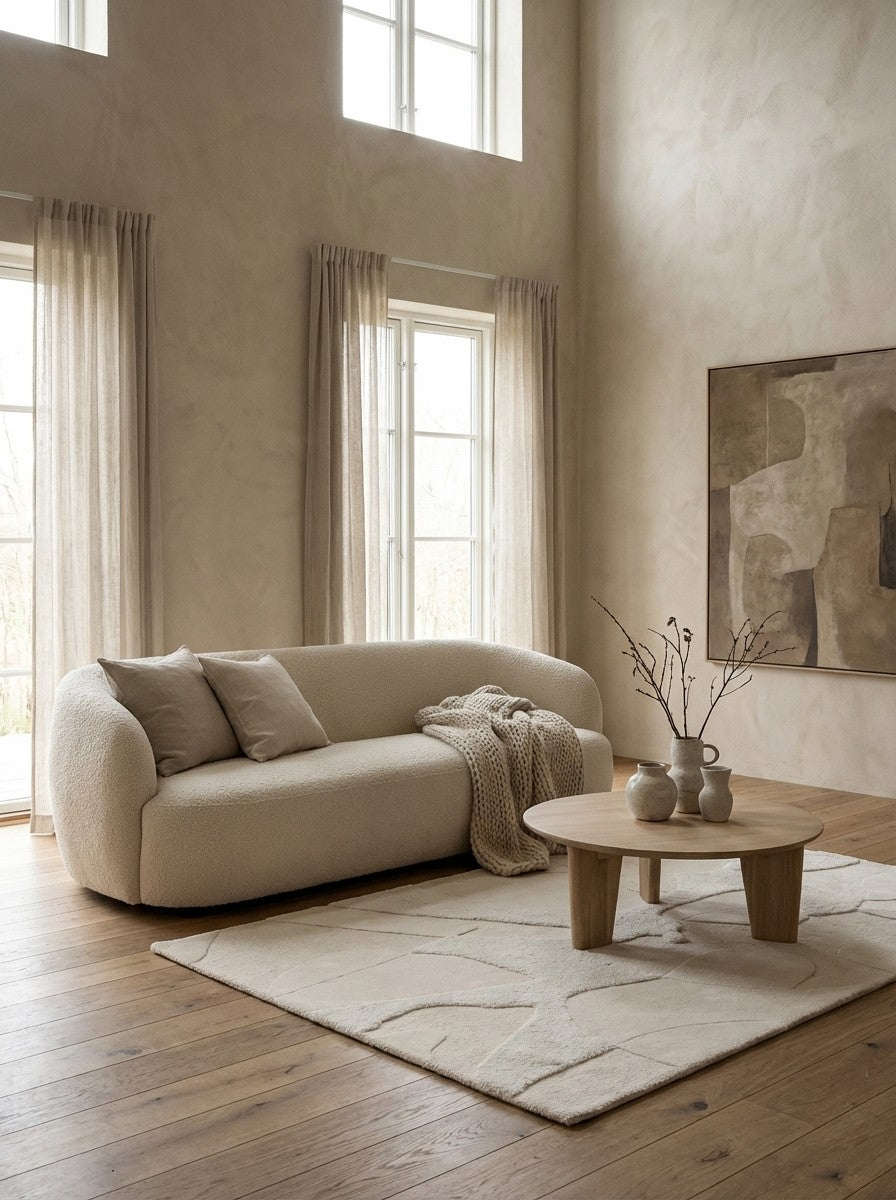 Desert Dune — Hand-knotted, 170x240 cm, Beige, 100% Virgin Wool | Detail view