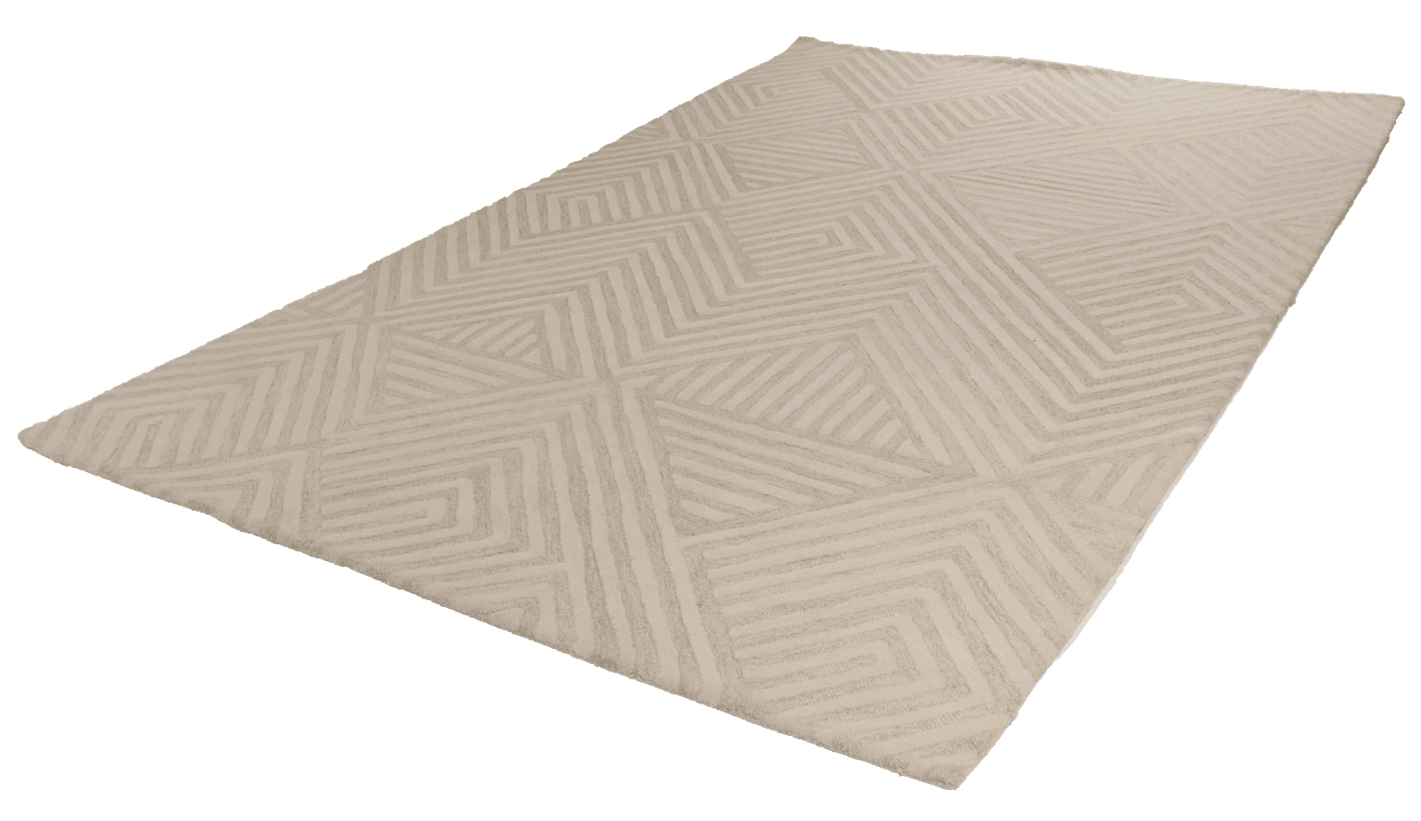 Maze — Hand-knotted, 120x180 cm, Beige, 100% Virgin Wool | View 4