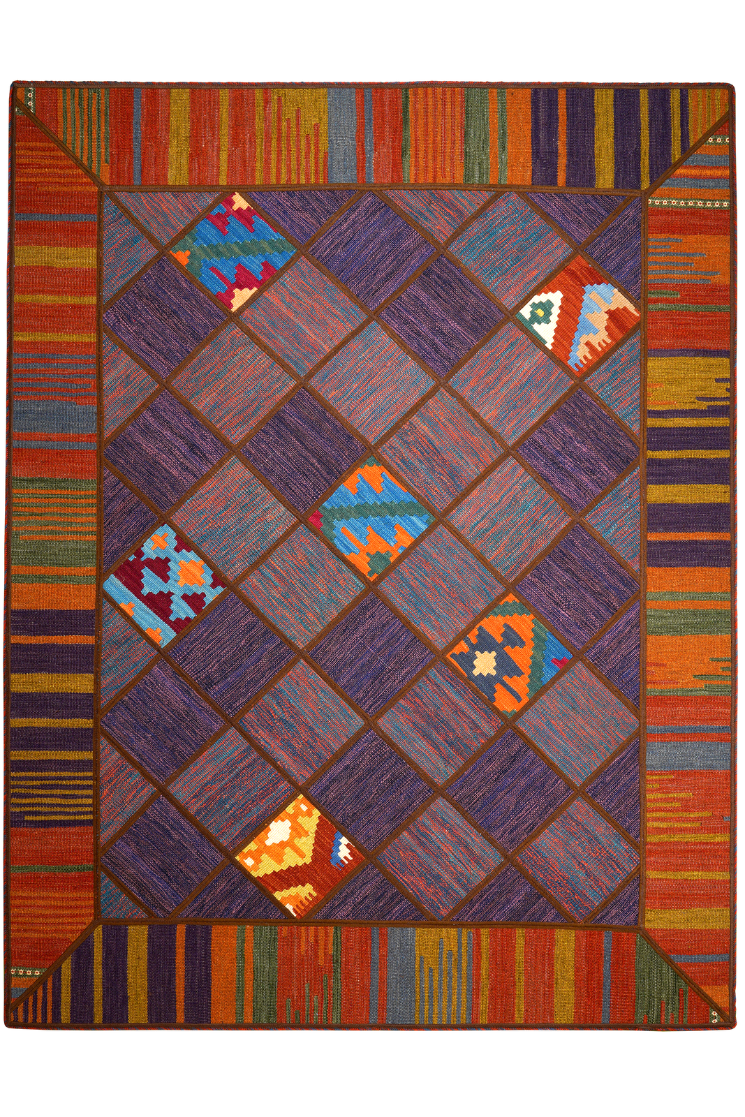 Kelim Tekkeh — Handmade, 150x200 cm, Multicolor, 100% Virgin Wool | Main view