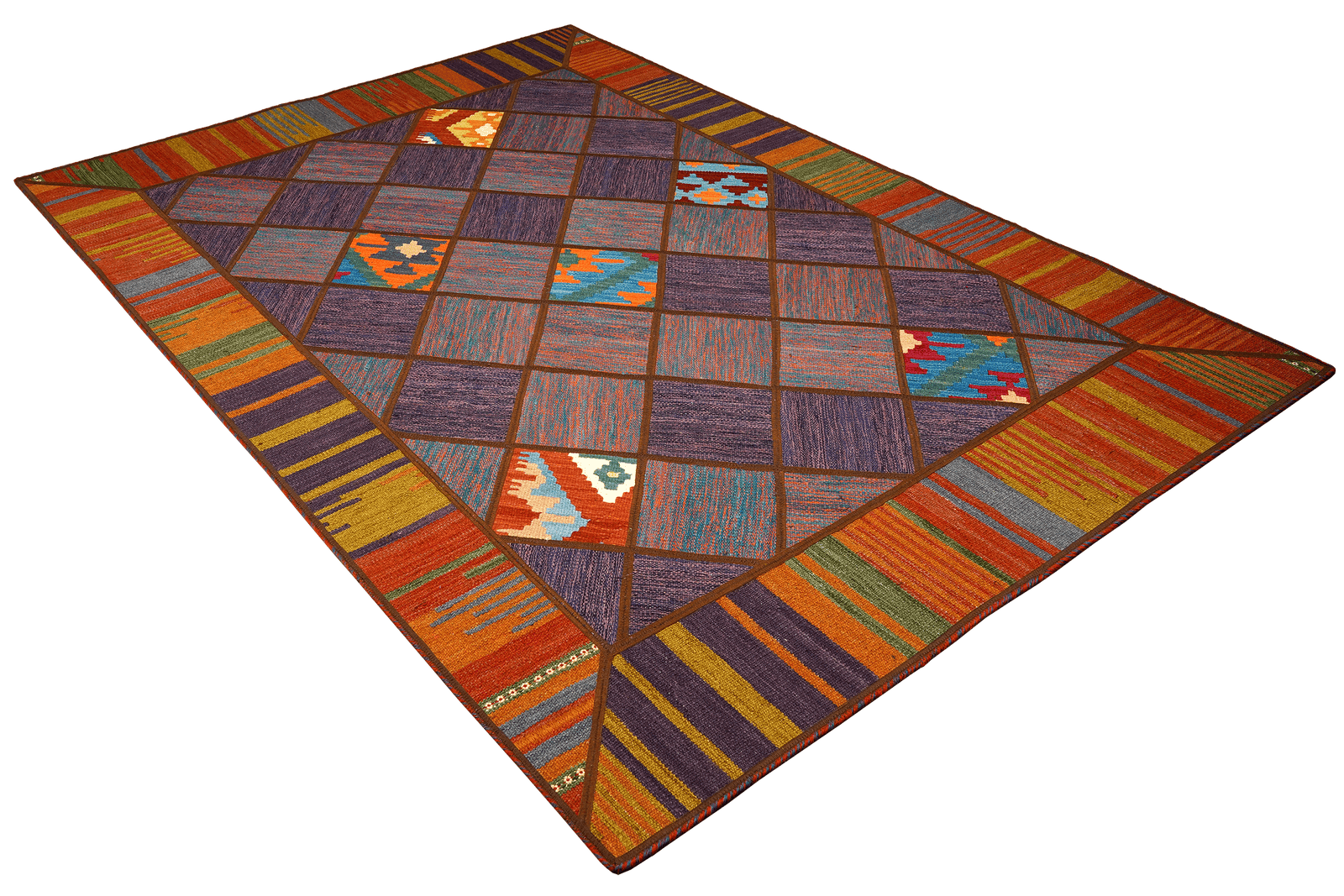 Kelim Tekkeh — Handmade, 150x200 cm, Multicolor, 100% Virgin Wool | View 4