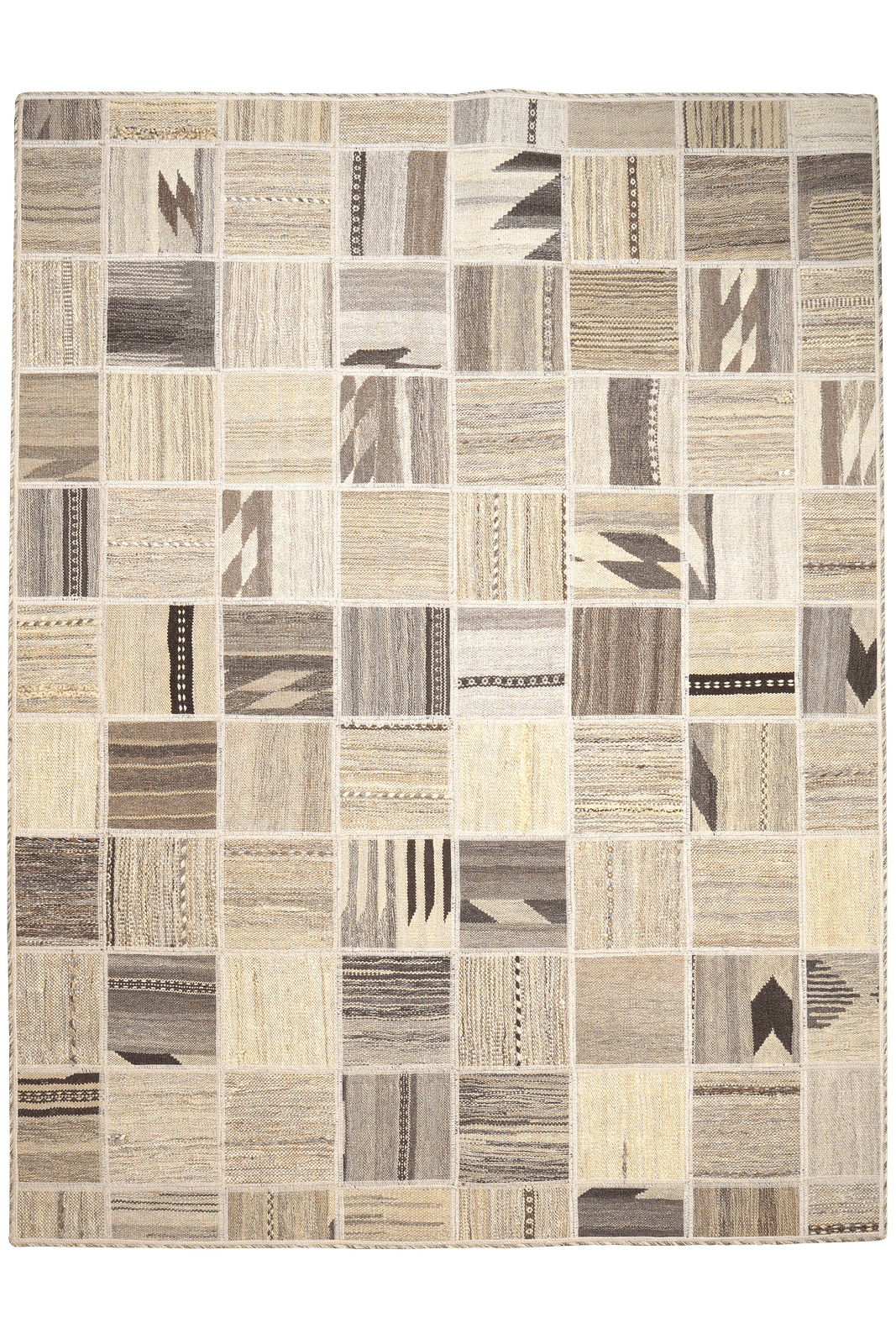 Kelim Tekkeh — Handmade, 150x200 cm, Beige, 100% Virgin Wool | Main view