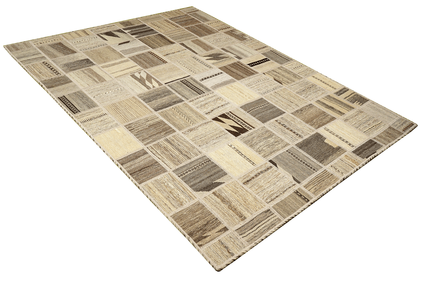 Kelim Tekkeh — Handmade, 150x200 cm, Beige, 100% Virgin Wool | View 4