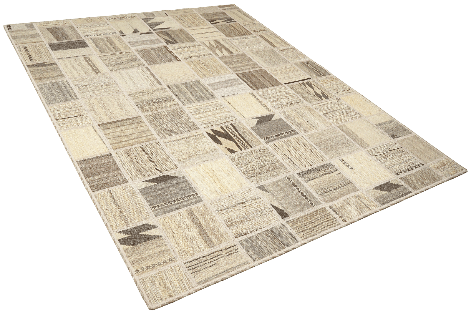 Kelim Tekkeh — Handmade, 150x200 cm, Beige, 100% Virgin Wool | View 4