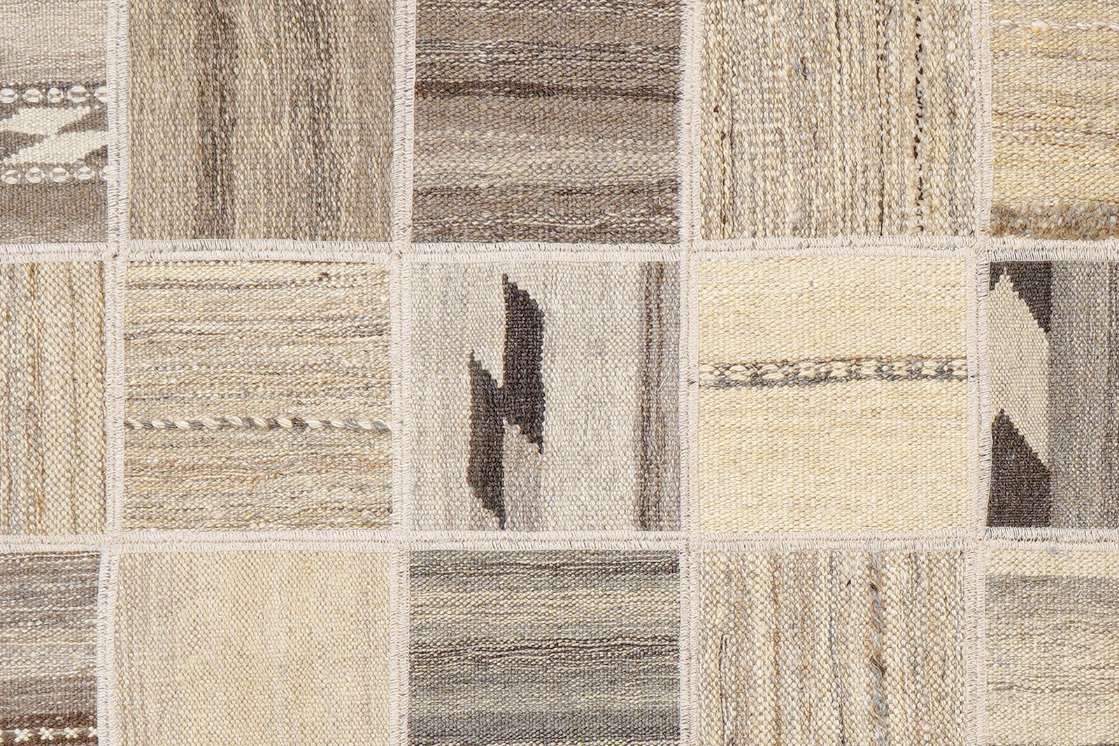 Kelim Tekkeh — Handmade, 150x200 cm, Beige, 100% Virgin Wool | View 5