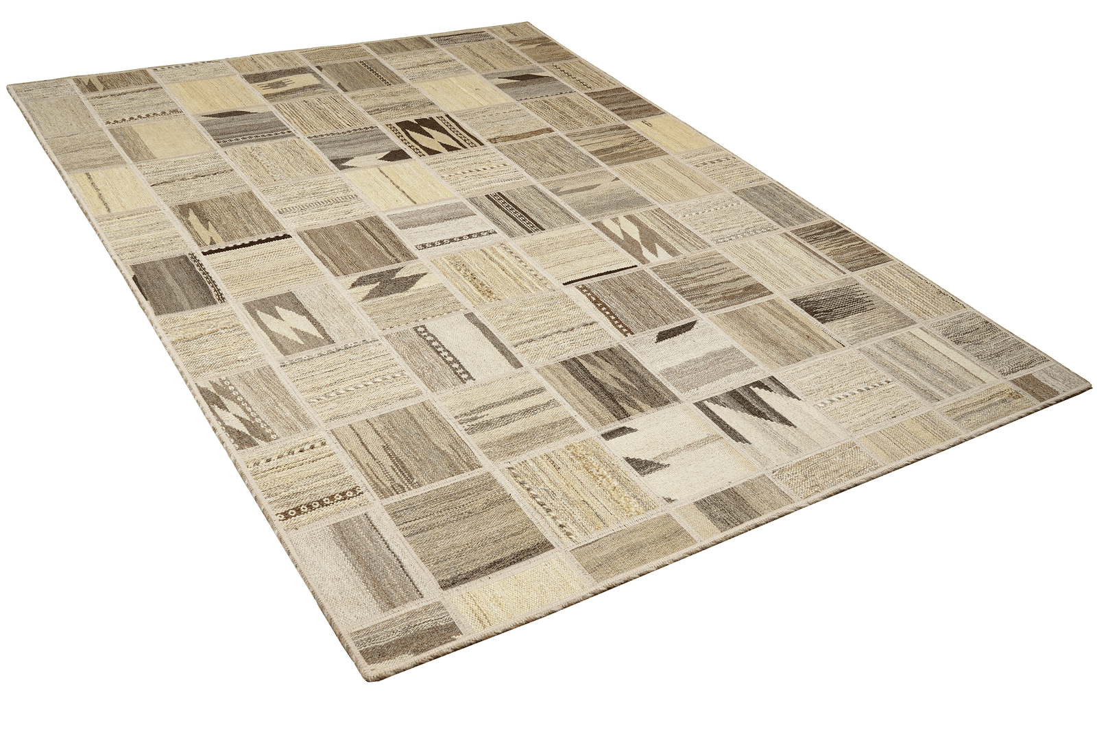Kelim Tekkeh — Handmade, 150x200 cm, Beige, 100% Virgin Wool | View 4