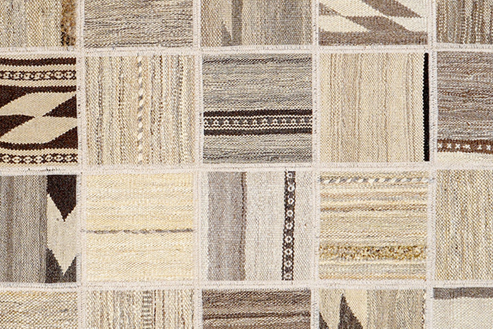 Kelim Tekkeh — Handmade, 150x200 cm, Beige, 100% Virgin Wool | View 5