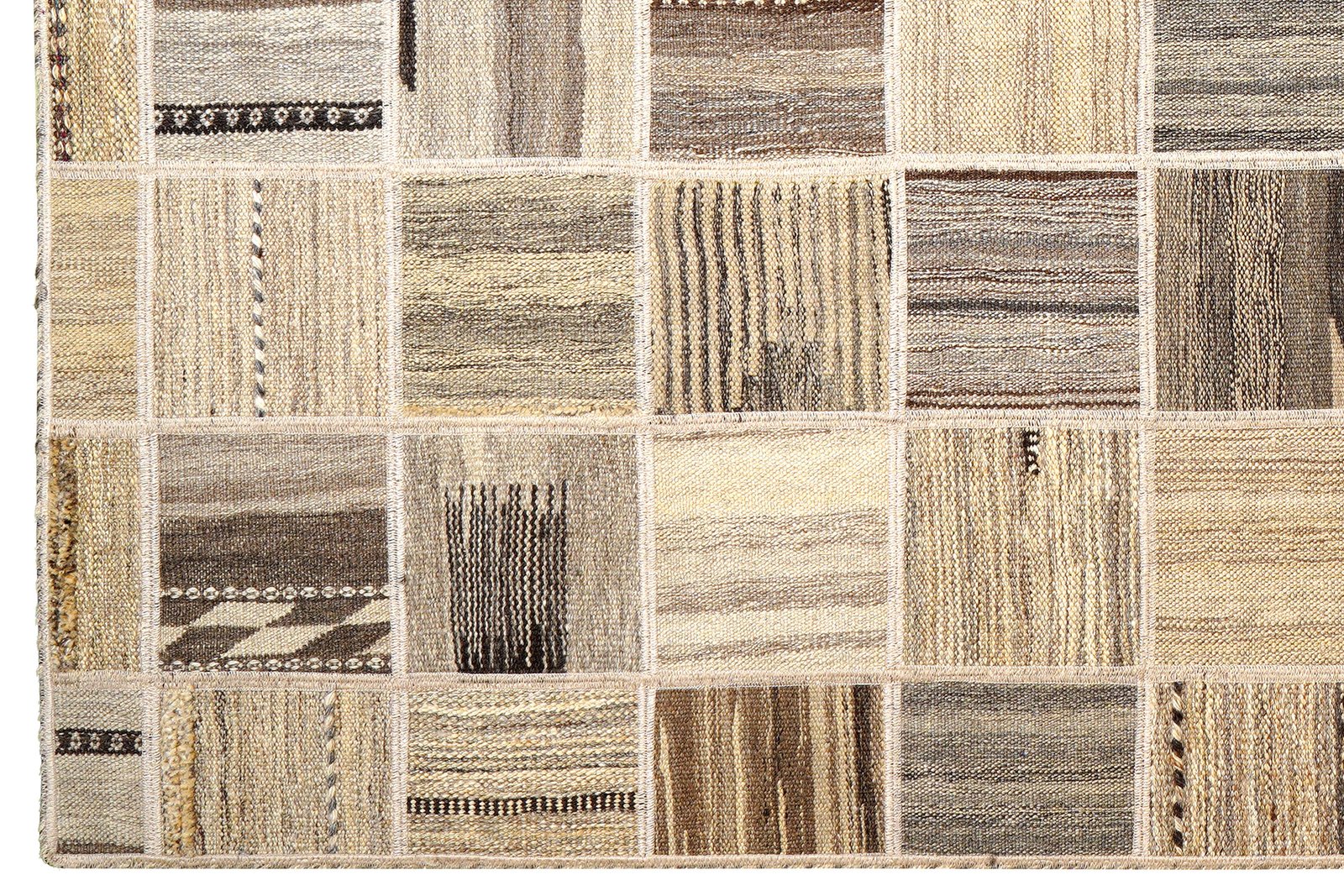 Kelim Tekkeh — Handmade, 150x200 cm, Beige, 100% Virgin Wool | View 3
