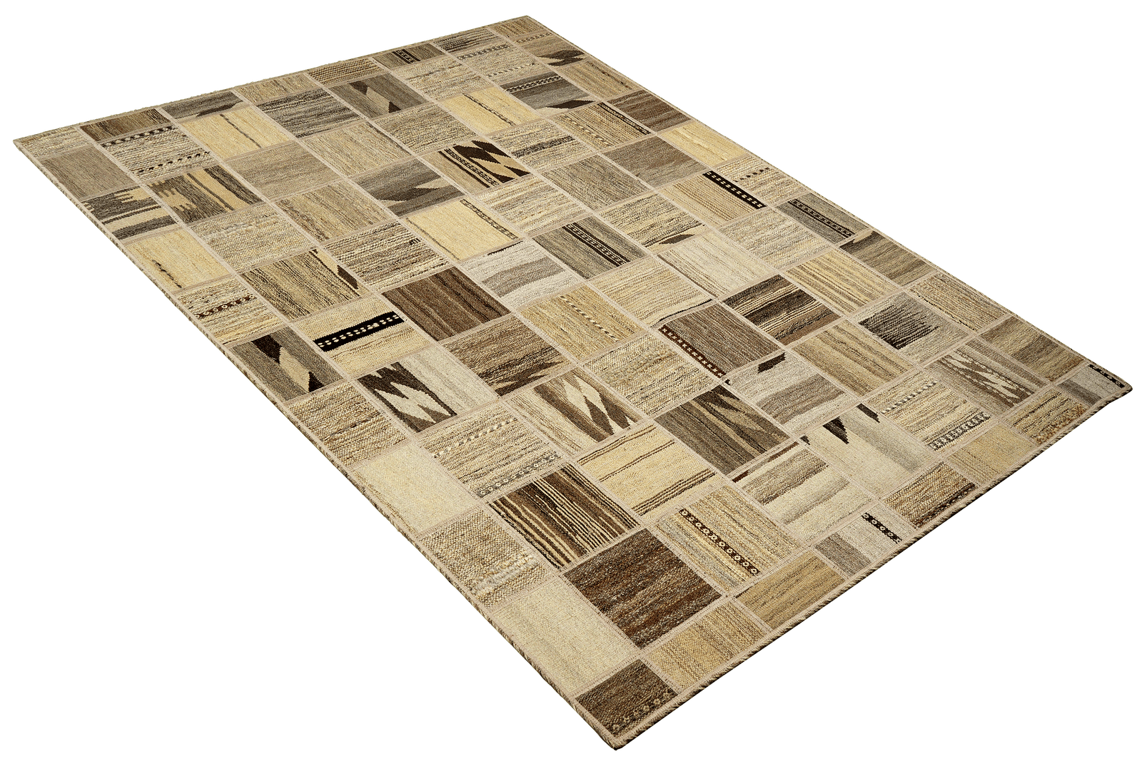 Kelim Tekkeh — Handmade, 150x200 cm, Beige, 100% Virgin Wool | View 4