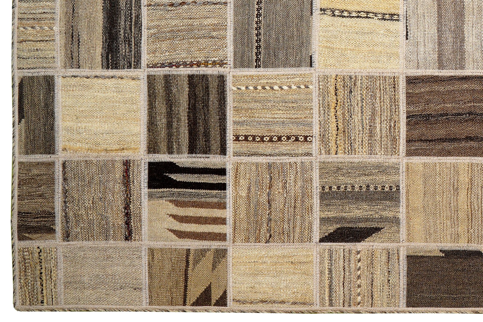 Kelim Tekkeh — Handmade, 150x200 cm, Beige, 100% Virgin Wool | View 3