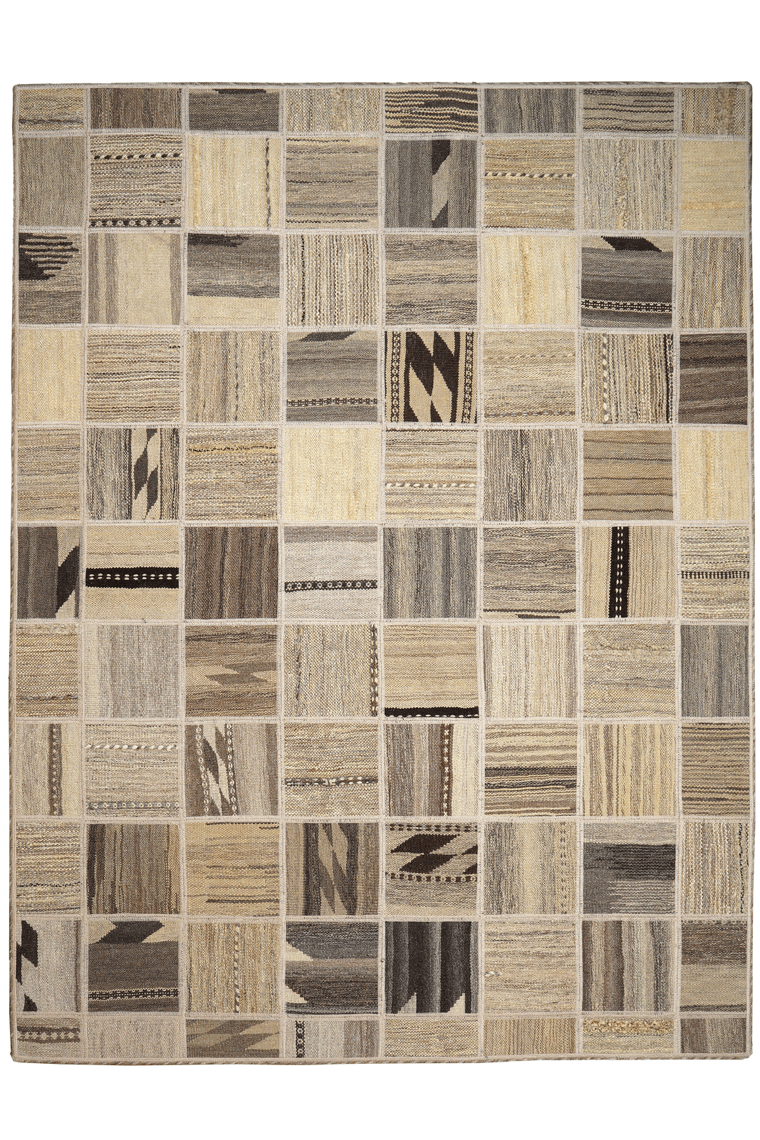 Kelim Tekkeh — Handmade, 150x200 cm, Beige, 100% Virgin Wool | Main view
