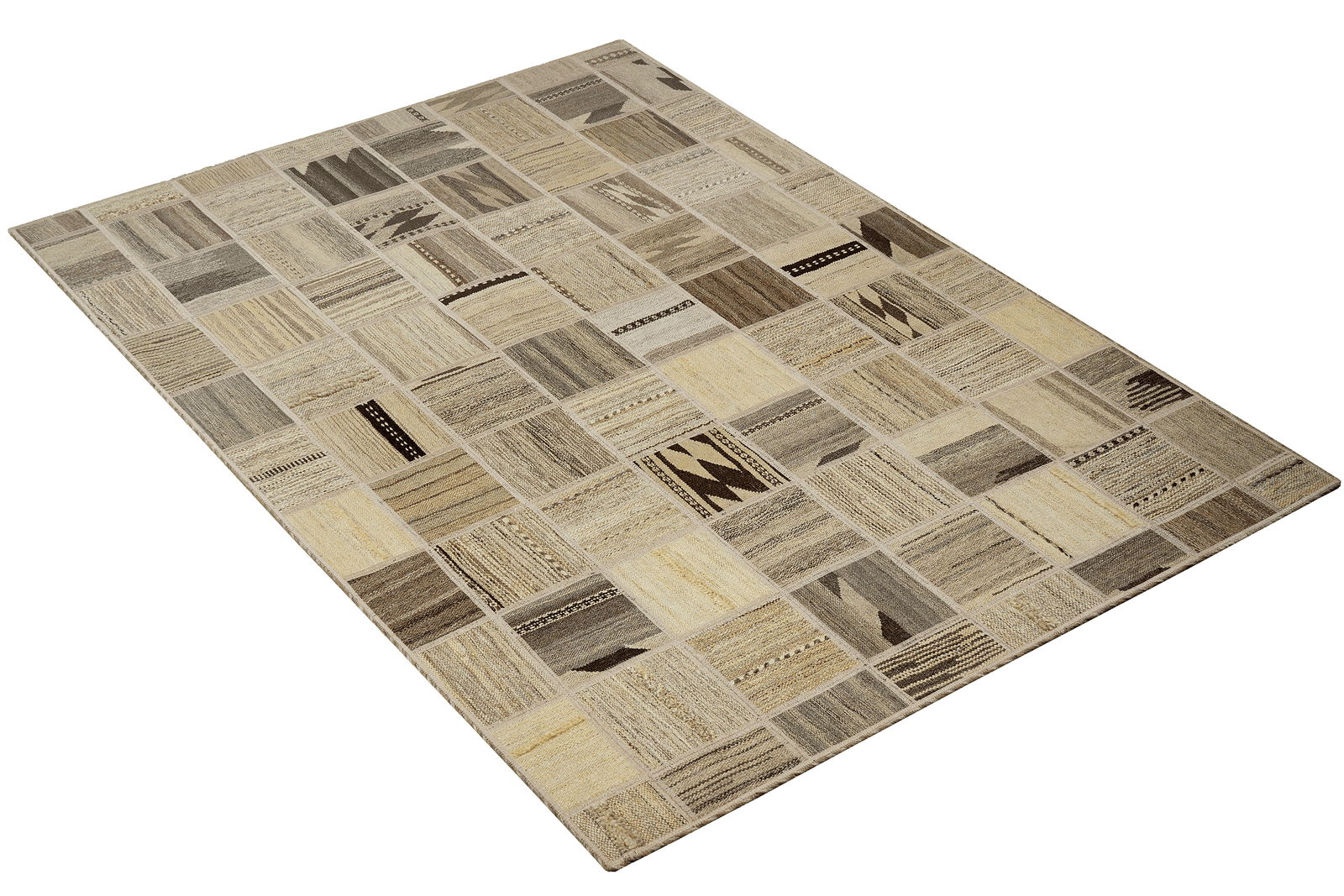 Kelim Tekkeh — Handmade, 150x200 cm, Beige, 100% Virgin Wool | View 4