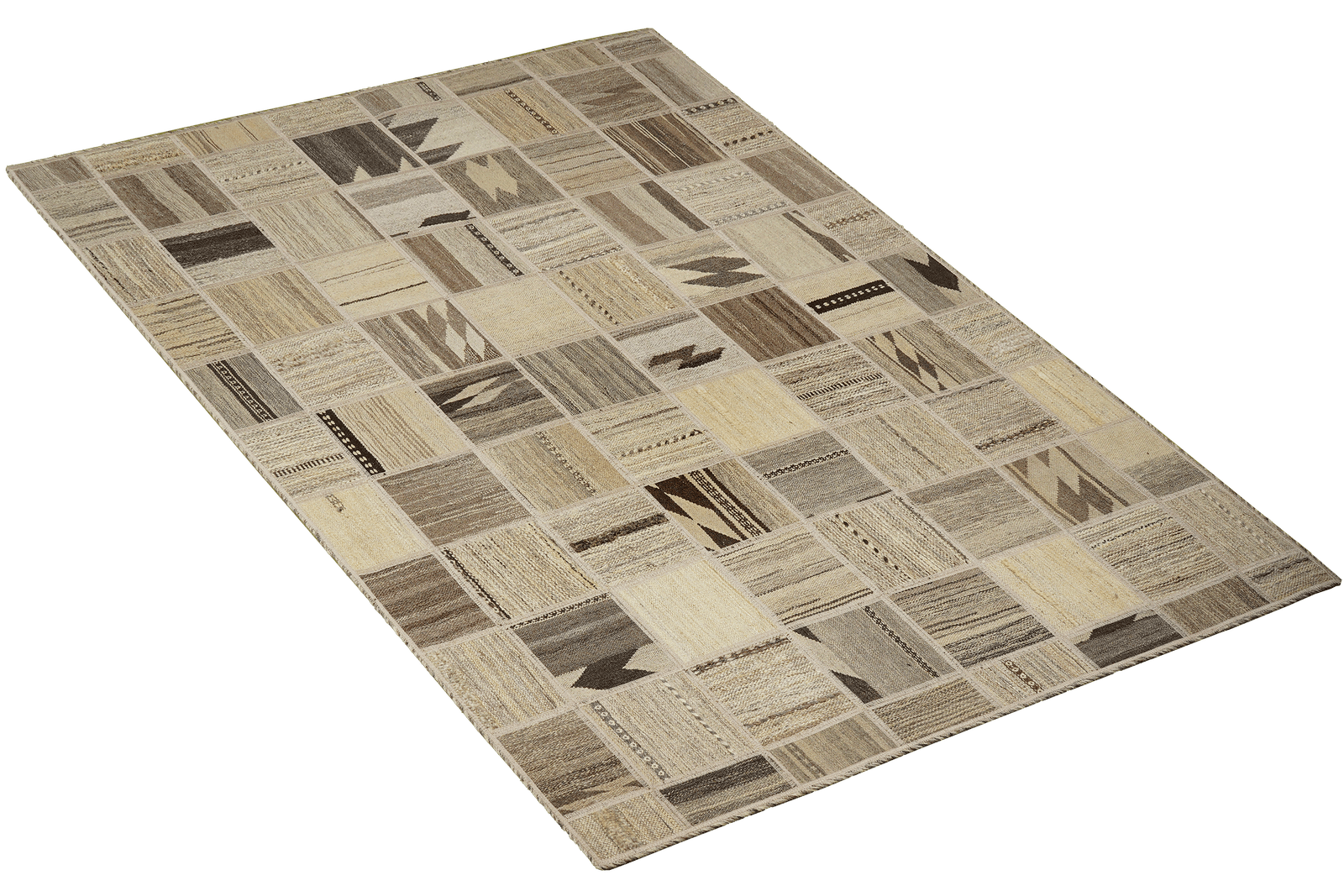 Kelim Tekkeh — Handmade, 150x200 cm, Beige, 100% Virgin Wool | View 4