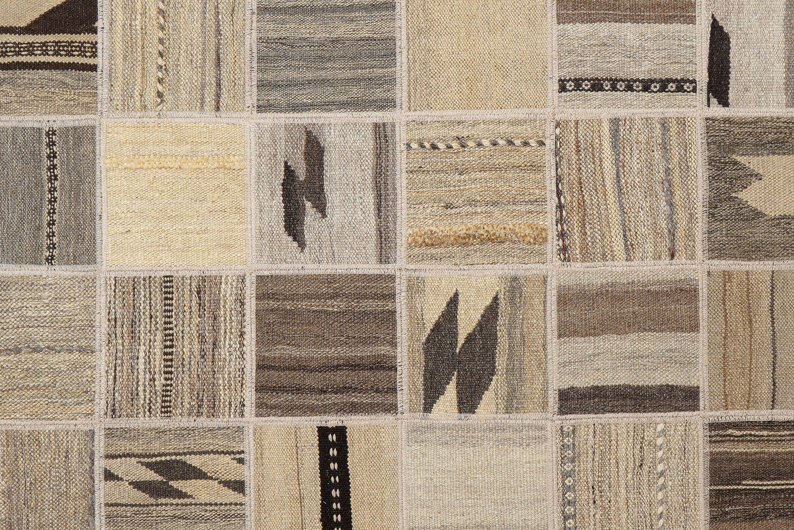 Kelim Tekkeh — Handmade, 150x200 cm, Beige, 100% Virgin Wool | View 5