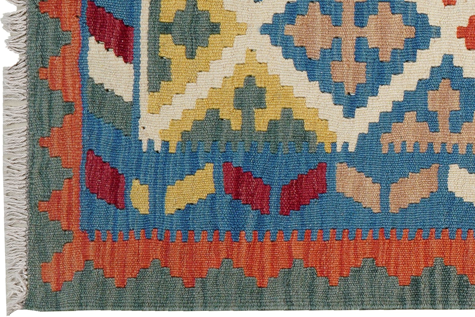 Kelim Gashgai — Handmade, 82x200 cm, Beige, 100% Virgin Wool | View 3