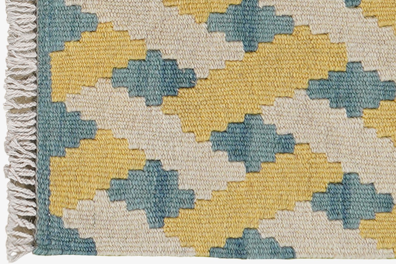 Kelim Gashgai — Handmade, 43x61 cm, Beige, 100% Virgin Wool | View 3
