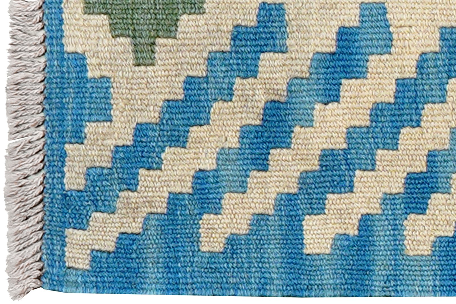 Kelim Gashgai — Handmade, 39x58 cm, Blue, 100% Virgin Wool | View 3