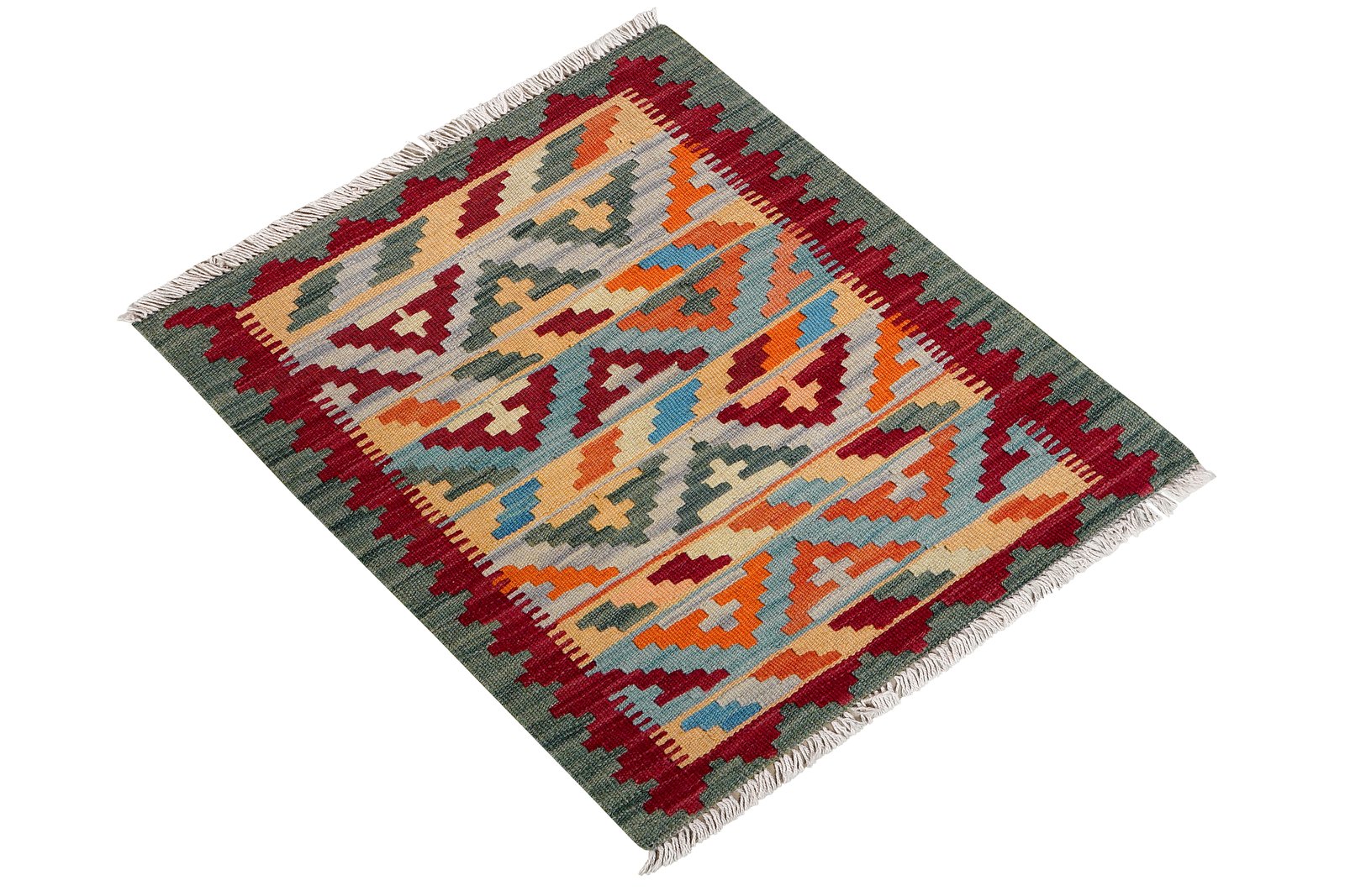 Kelim Gashgai — Handmade, 62x86 cm, Multicolor, 100% Virgin Wool | View 4
