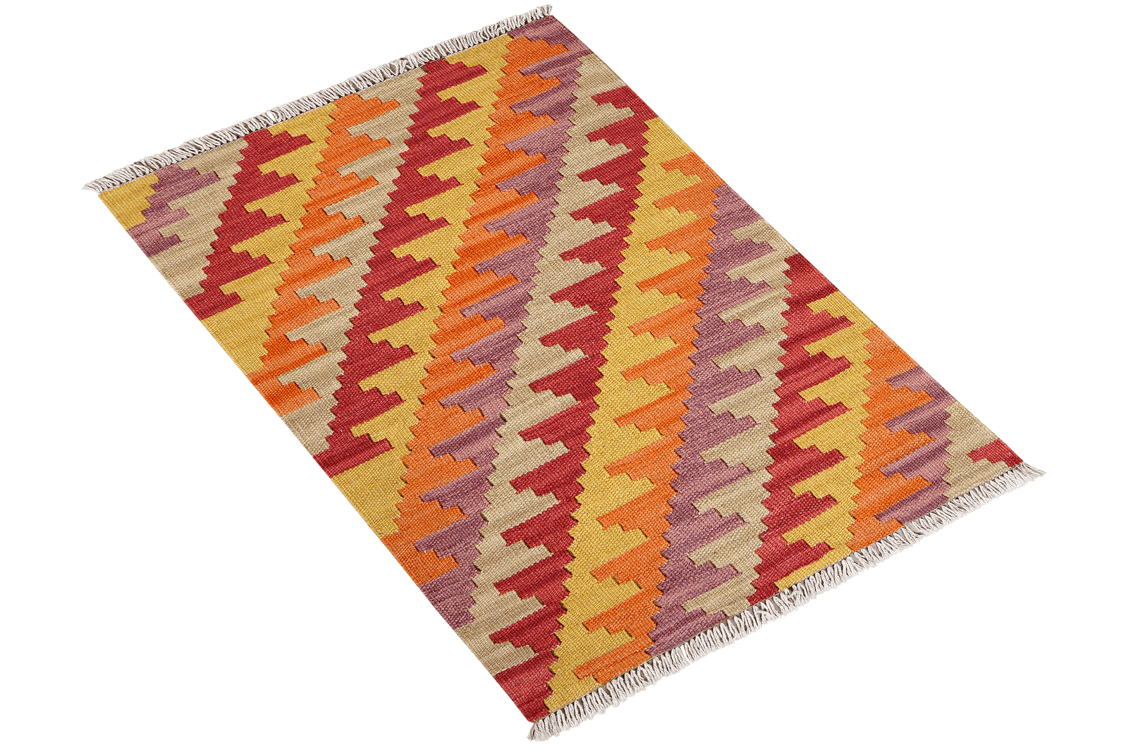 Kelim Gashgai — Handmade, 63x97 cm, Multicolor, 100% Virgin Wool | View 4