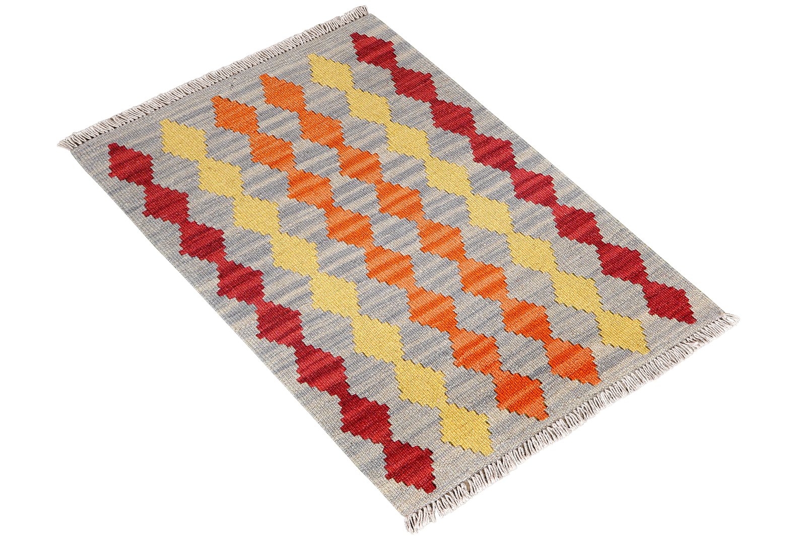 Kelim Gashgai — Handmade, 63x88 cm, Grey, 100% Virgin Wool | View 4