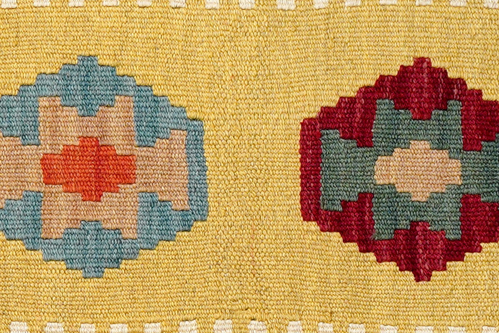 Kelim Gashgai — Handgefertigt, 93x62 cm, Blau, 100% Virgin Wool | View 6