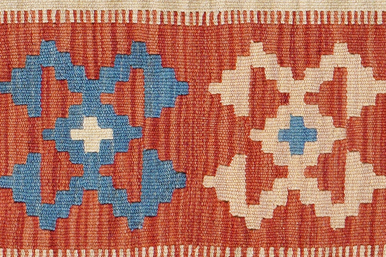 Kelim Gashgai — Handmade, 85x126 cm, Red, 100% Virgin Wool | View 5