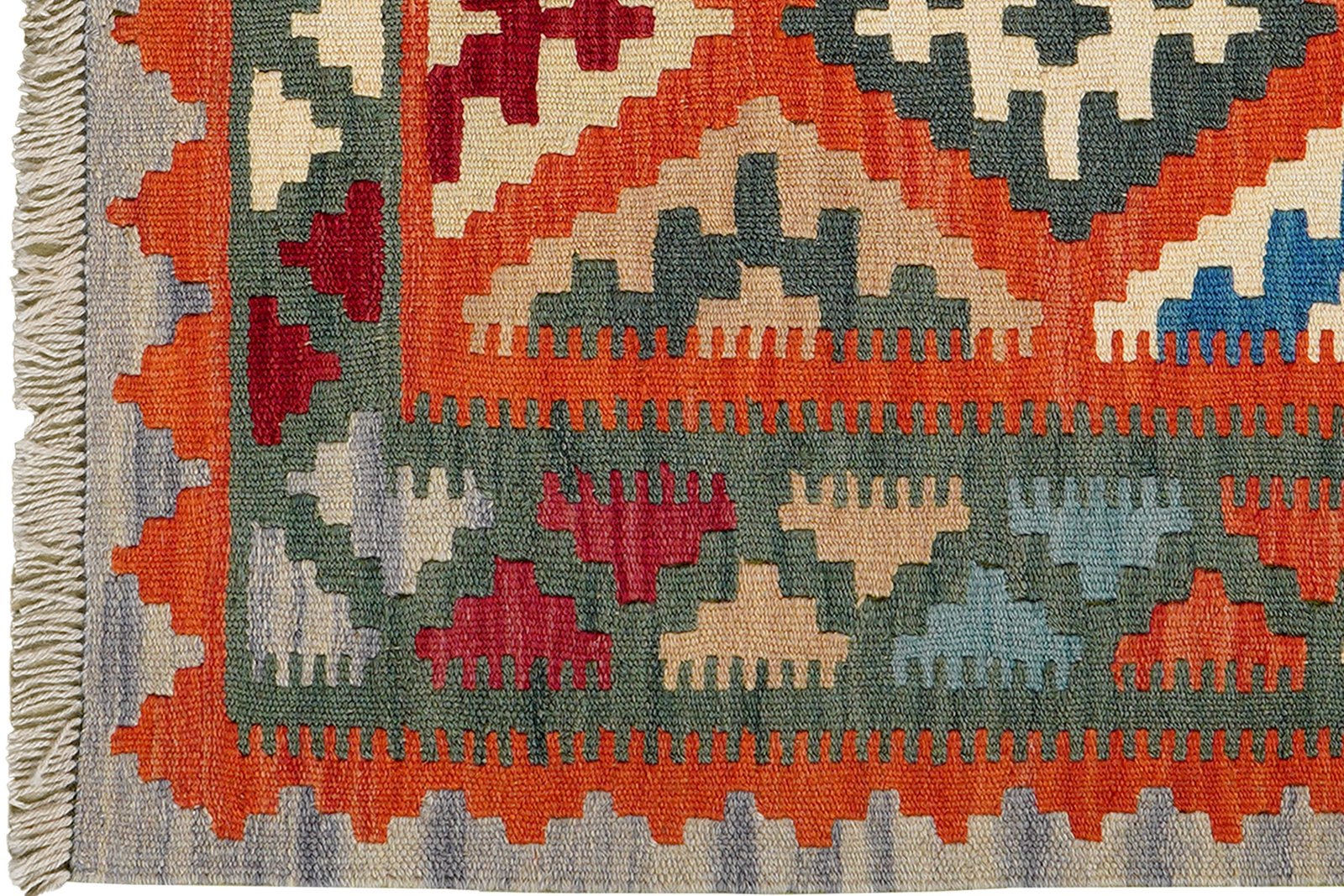 Kelim Gashgai — Handmade, 82x122 cm, Red, 100% Virgin Wool | View 3