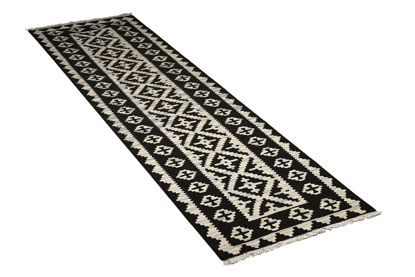 Kelim Gashgai — Handmade, 83x293 cm, Beige, 100% Virgin Wool | View 4