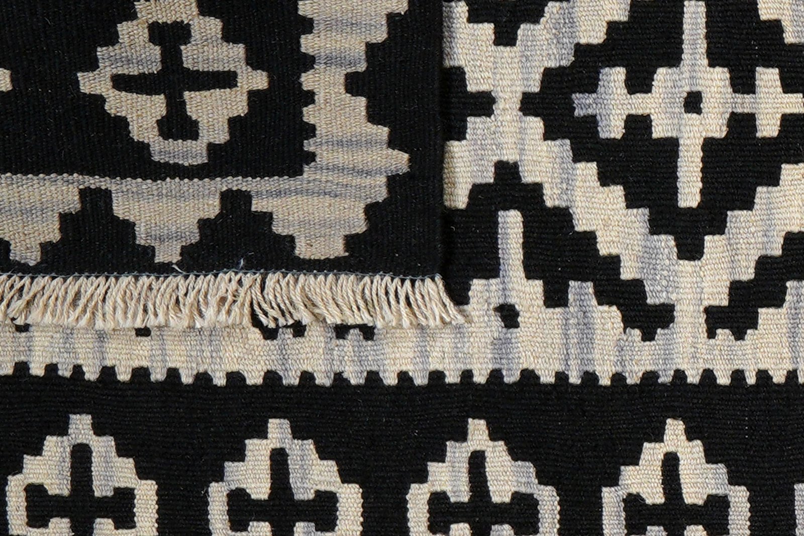Kelim Gashgai — Handmade, 83x293 cm, Beige, 100% Virgin Wool | View 6