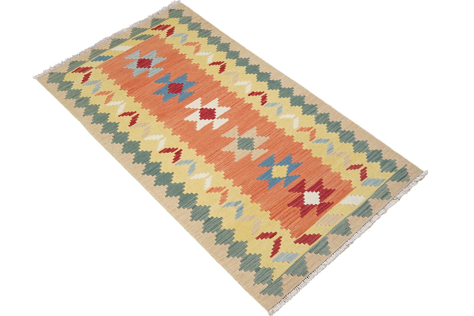 Kelim Gashgai — Handmade, 82x194 cm, Red, 100% Virgin Wool | View 4
