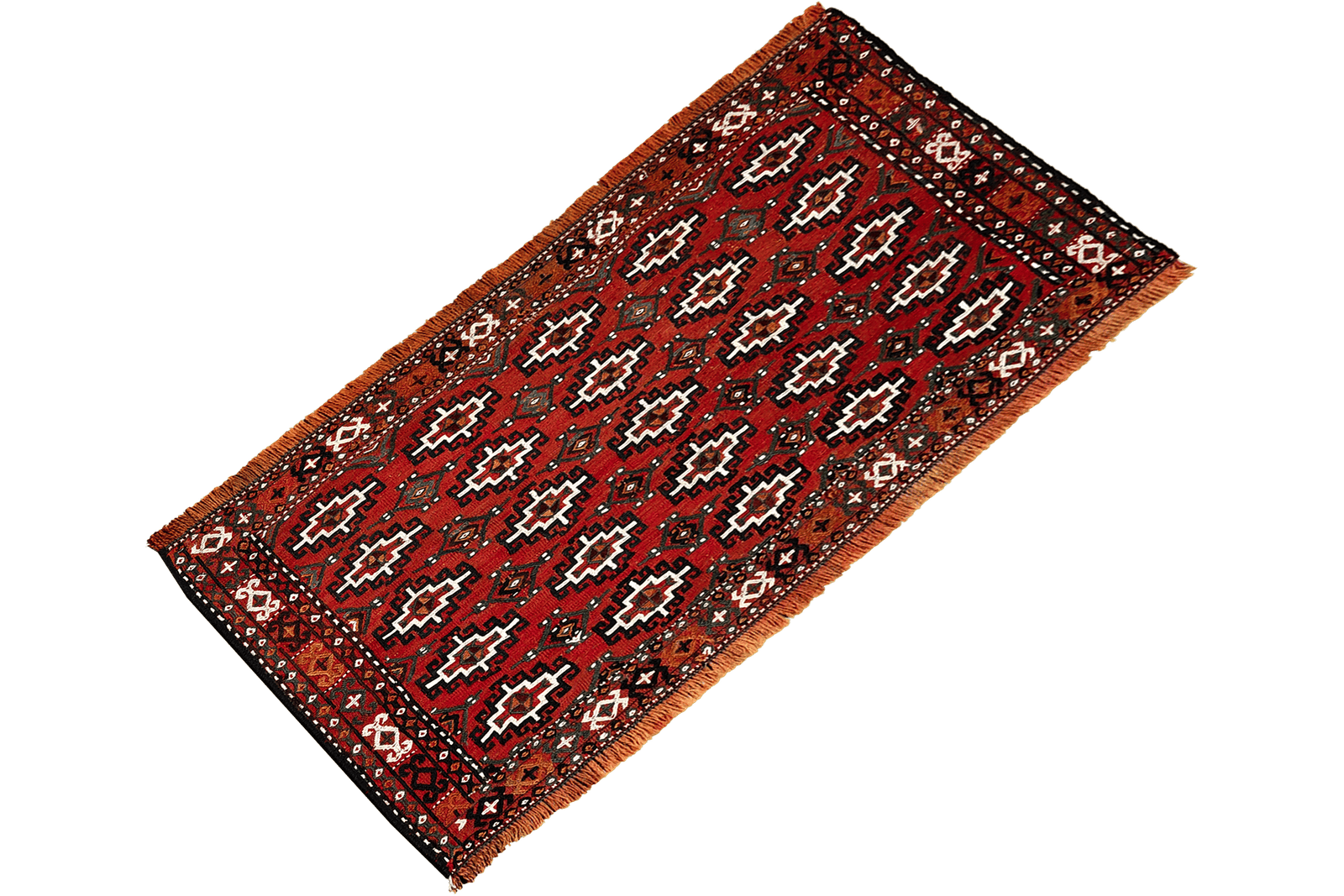 Kelim Turkman — Handmade, 119x51 cm, Red, 100% Virgin Wool | View 4