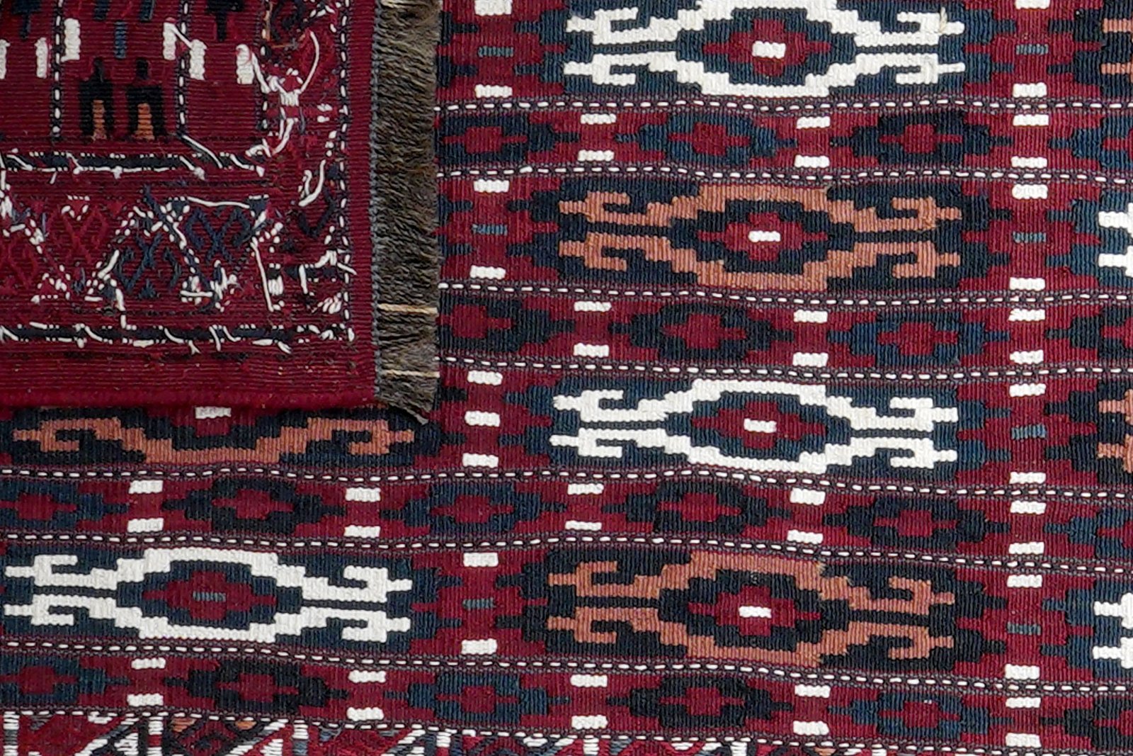 Kelim Turkman — Handmade, 114x60 cm, Multicolor, 100% Virgin Wool | View 6