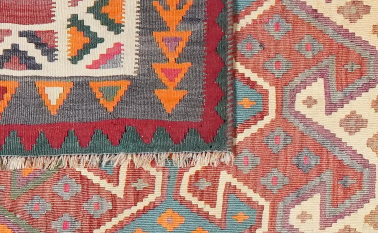 Kelim Gashgai Old — Handmade, 154x290 cm, Multicolor, 100% Virgin Wool | View 4