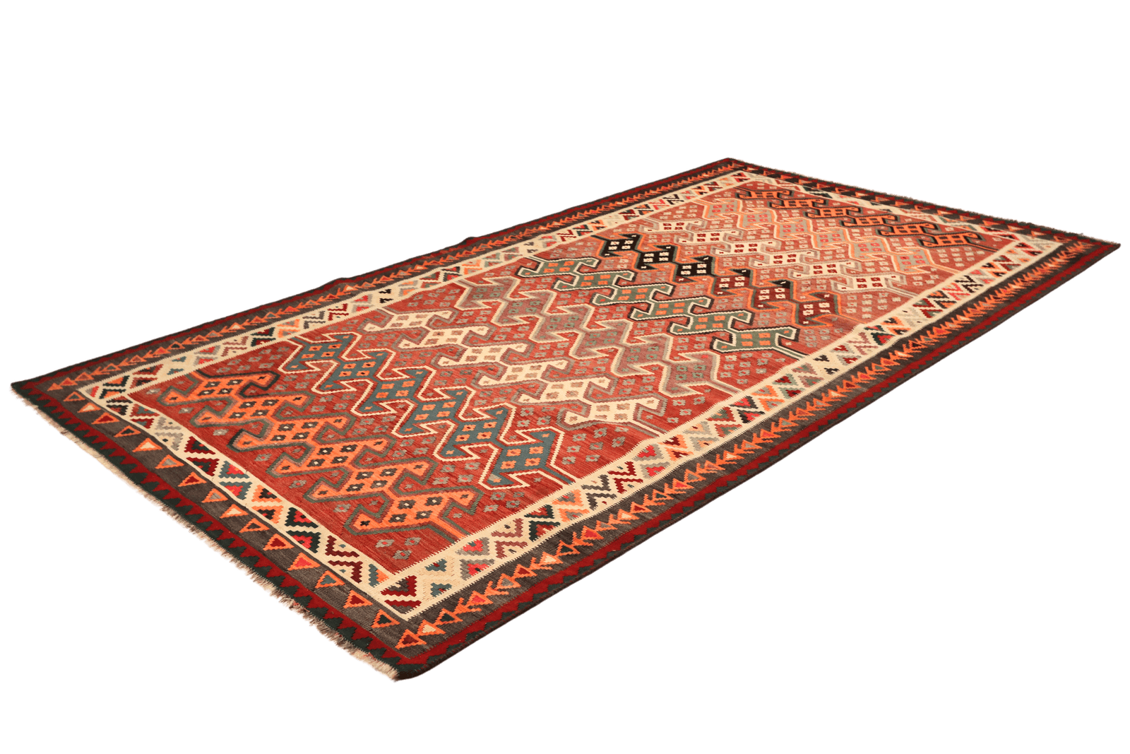 Kelim Gashgai Old — Handmade, 154x290 cm, Multicolor, 100% Virgin Wool | View 6