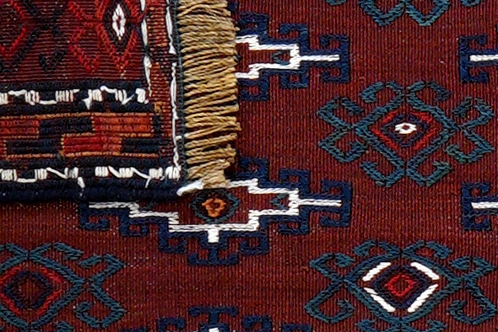 Kelim Turkman — Handmade, 112x46 cm, Brown, 100% Virgin Wool | View 6