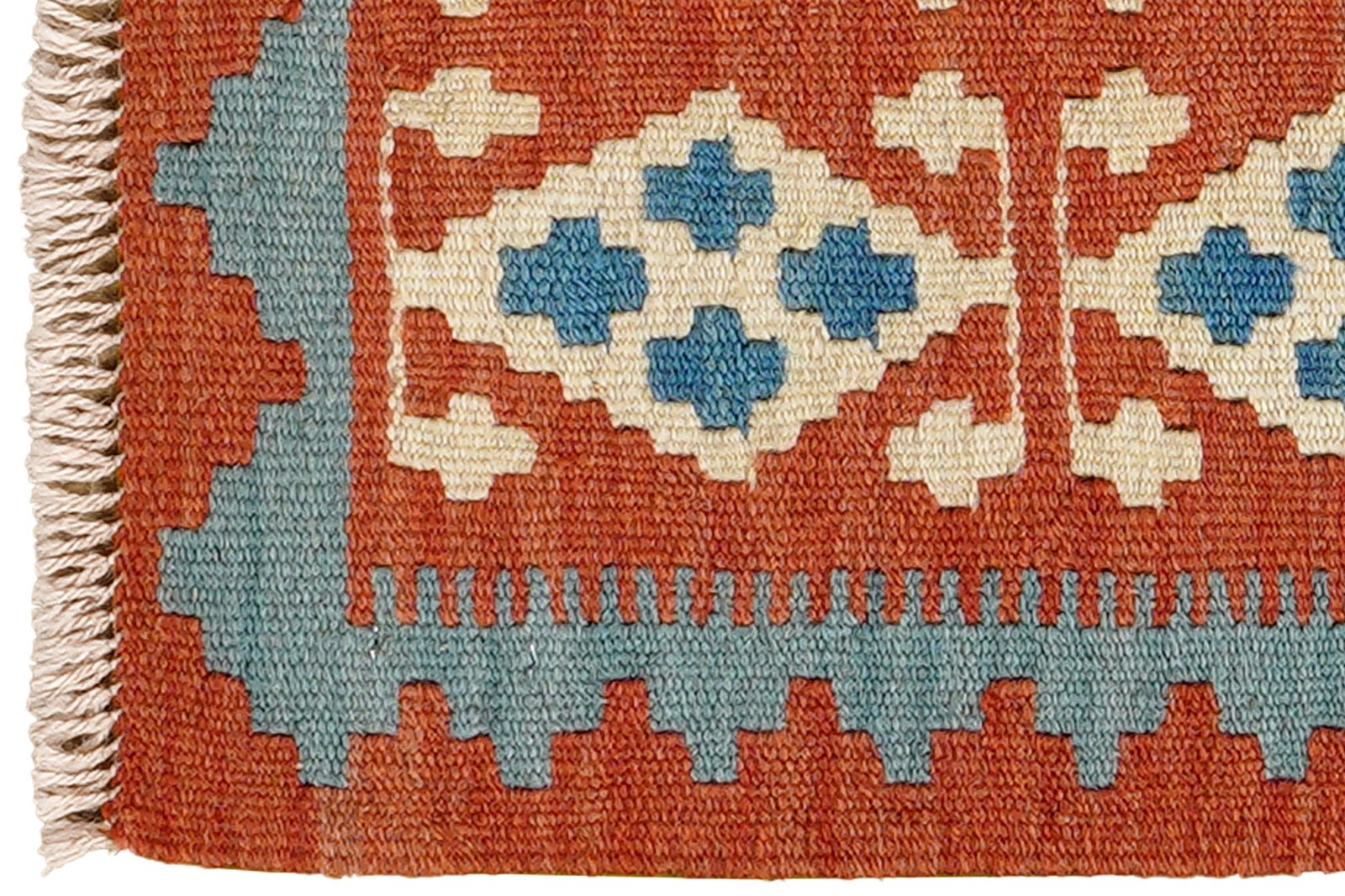 Kelim Gashgai — Handmade, 43x64 cm, Red, 100% Virgin Wool | View 3