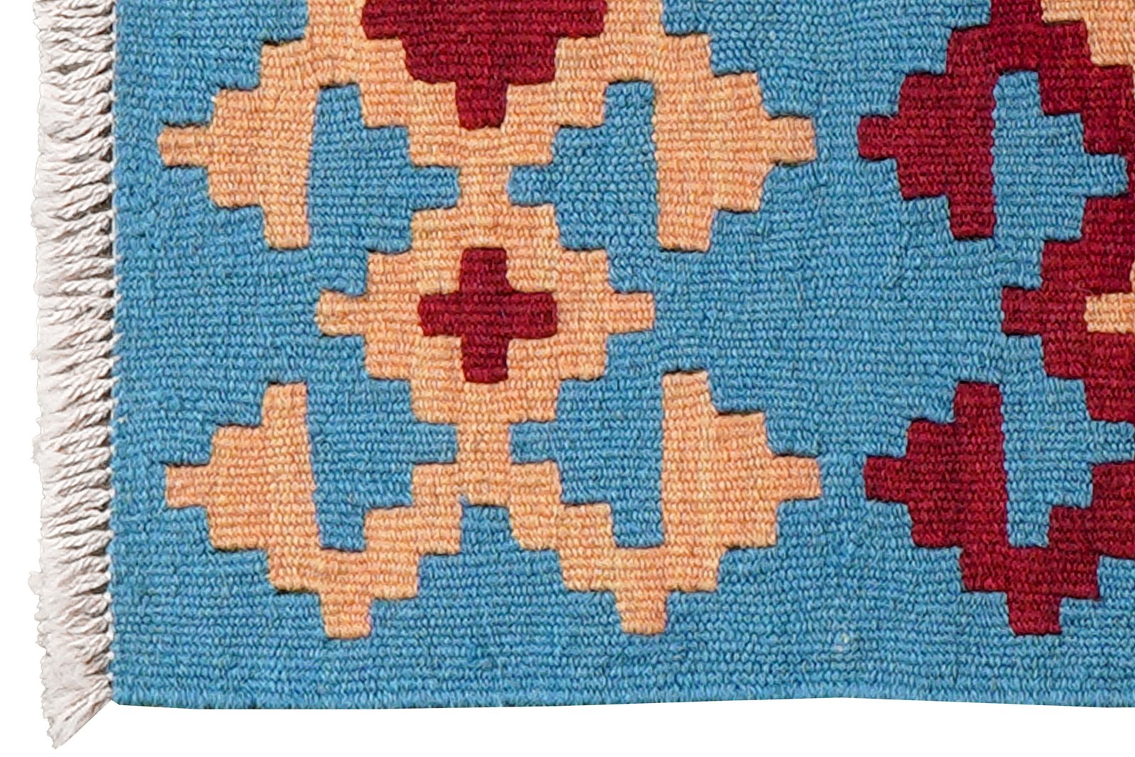 Kelim Gashgai — Handmade, 42x62 cm, Blue, 100% Virgin Wool | View 3