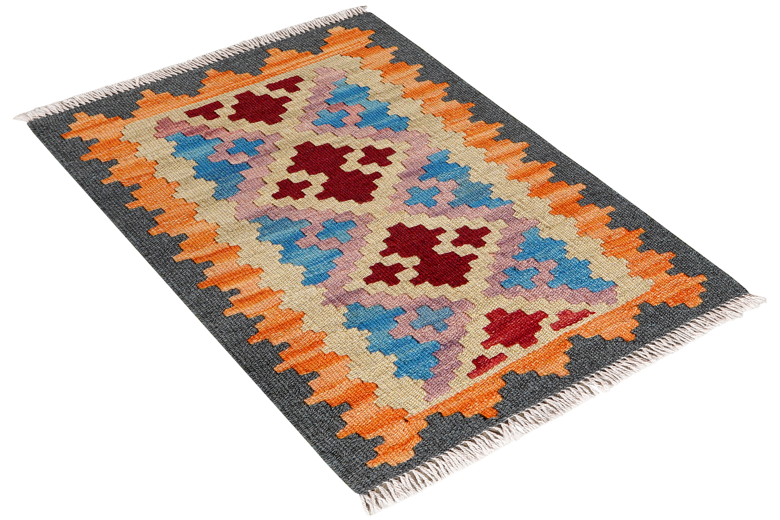 Kelim Gashgai — Handgefertigt, 64x45 cm, Bunt, 100% Virgin Wool | View 5