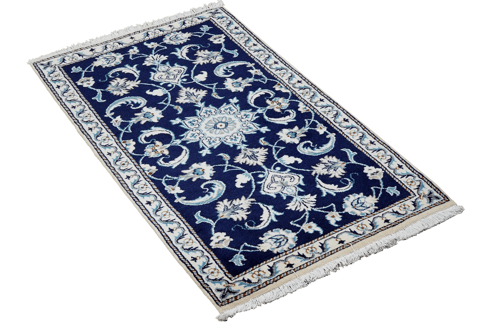 Nain 12La — Hand-knotted, 67x136 cm, Blue, 100% Virgin Wool | View 4
