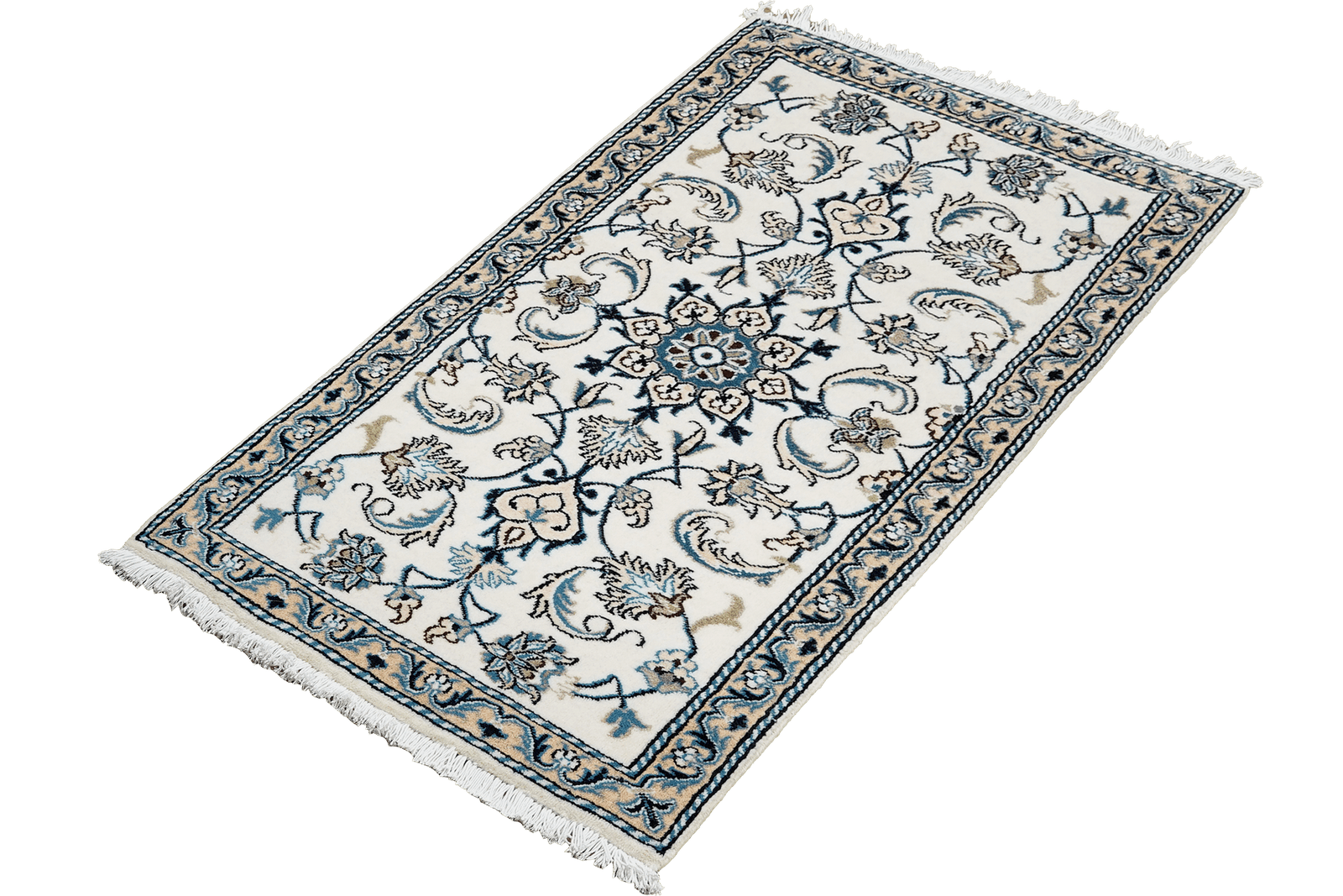 Nain 12La — Hand-knotted, 68x138 cm, Beige, 100% Virgin Wool | View 5
