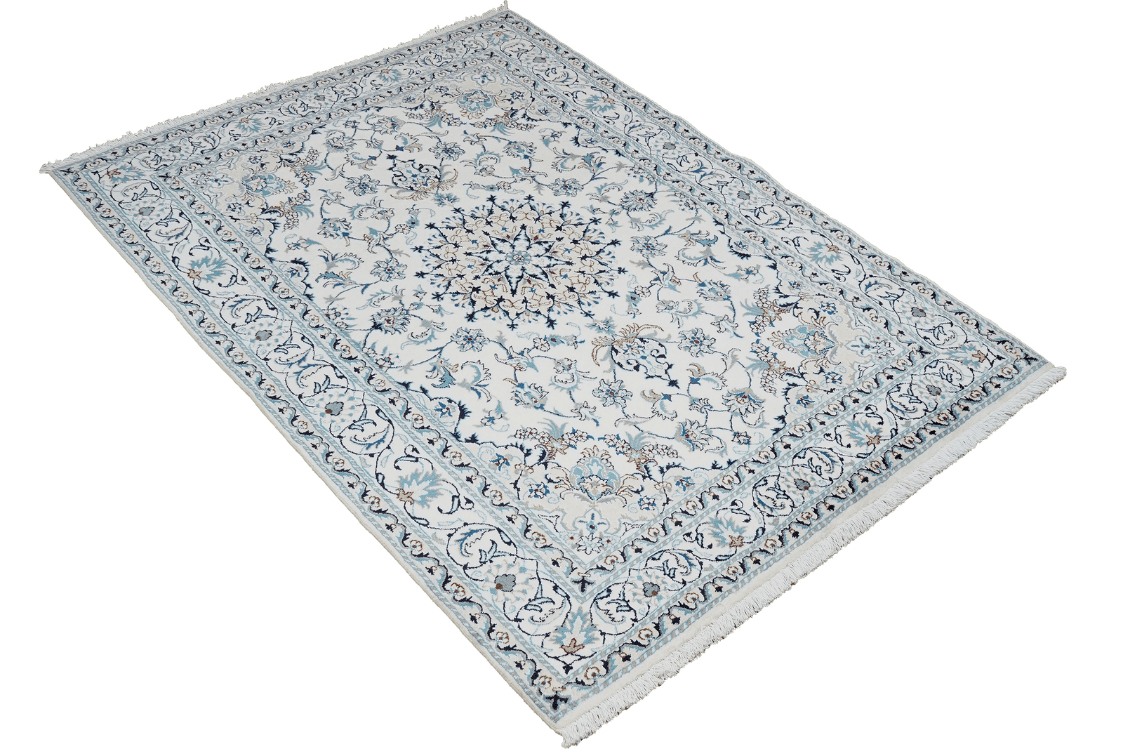 Nain 12La — Hand-knotted, 161x234 cm, Beige, 100% Virgin Wool | View 4