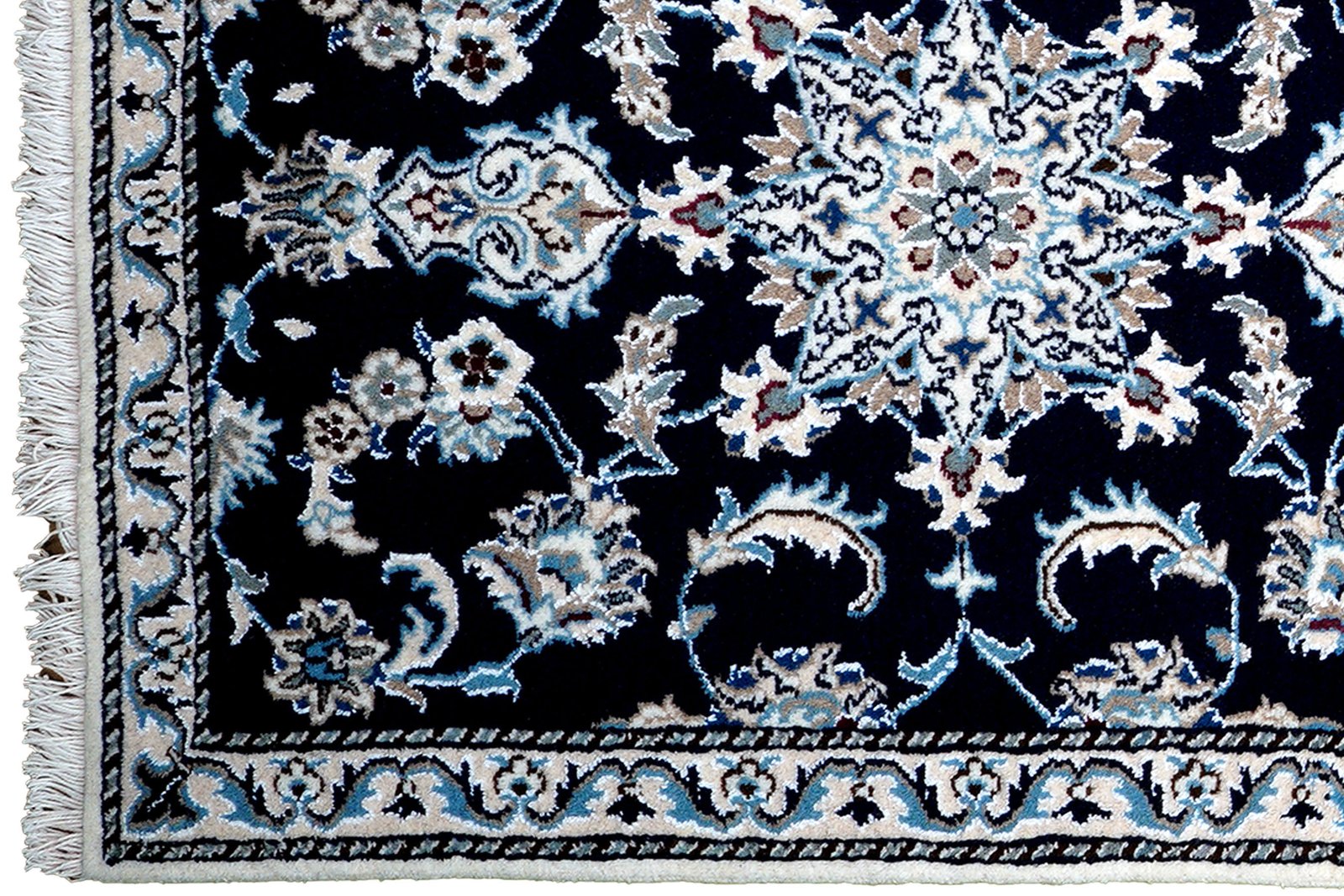 Nain 12La — Hand-knotted, 75x289 cm, Blue, 100% Virgin Wool | View 3