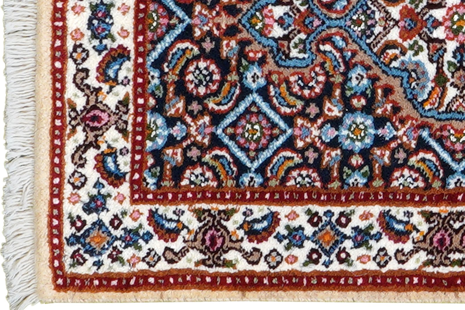 Moud Mahi — Hand-knotted, 39x60 cm, Blue, 100% Virgin Wool | View 3