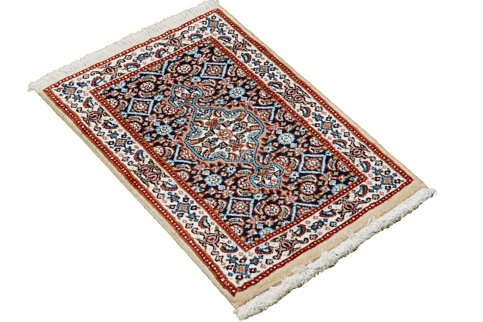 Moud Mahi — Hand-knotted, 39x60 cm, Blue, 100% Virgin Wool | View 4