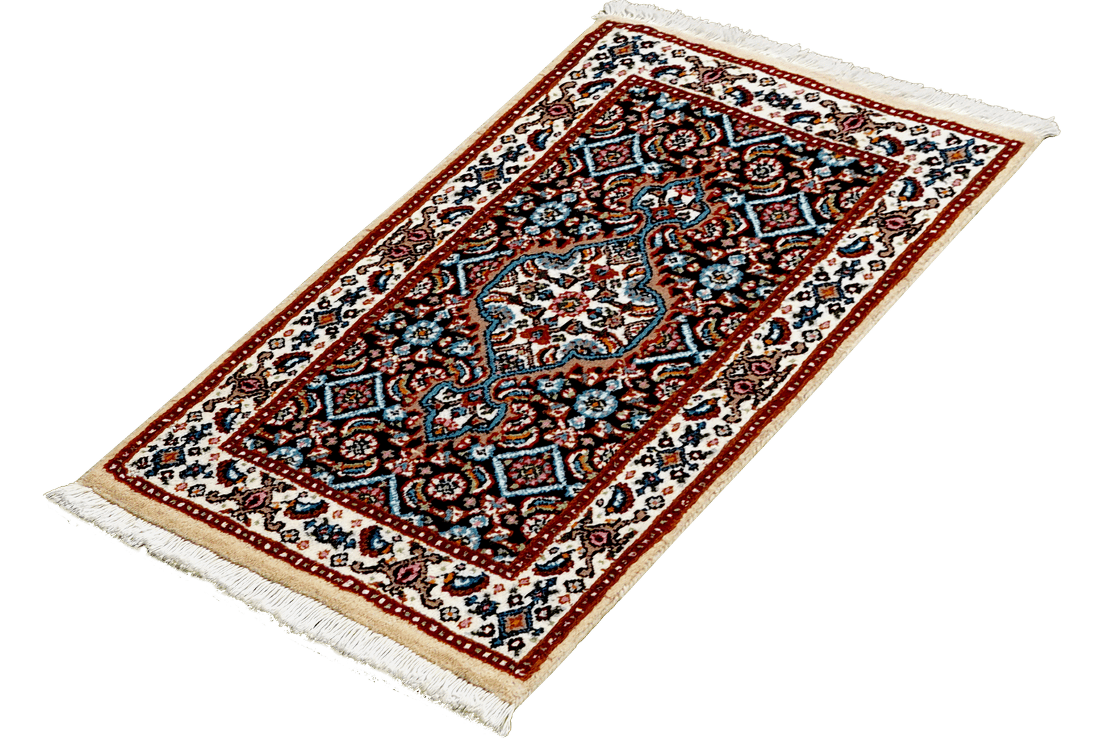 Moud Mahi — Hand-knotted, 39x60 cm, Blue, 100% Virgin Wool | View 5