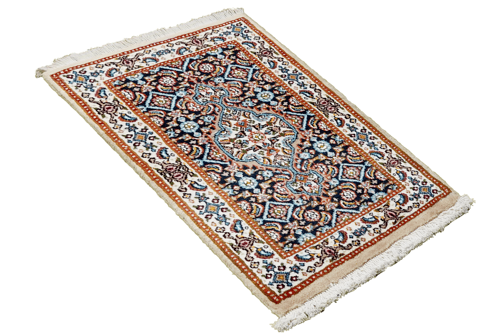 Moud Mahi — Hand-knotted, 39x60 cm, Blue, 100% Virgin Wool | View 4