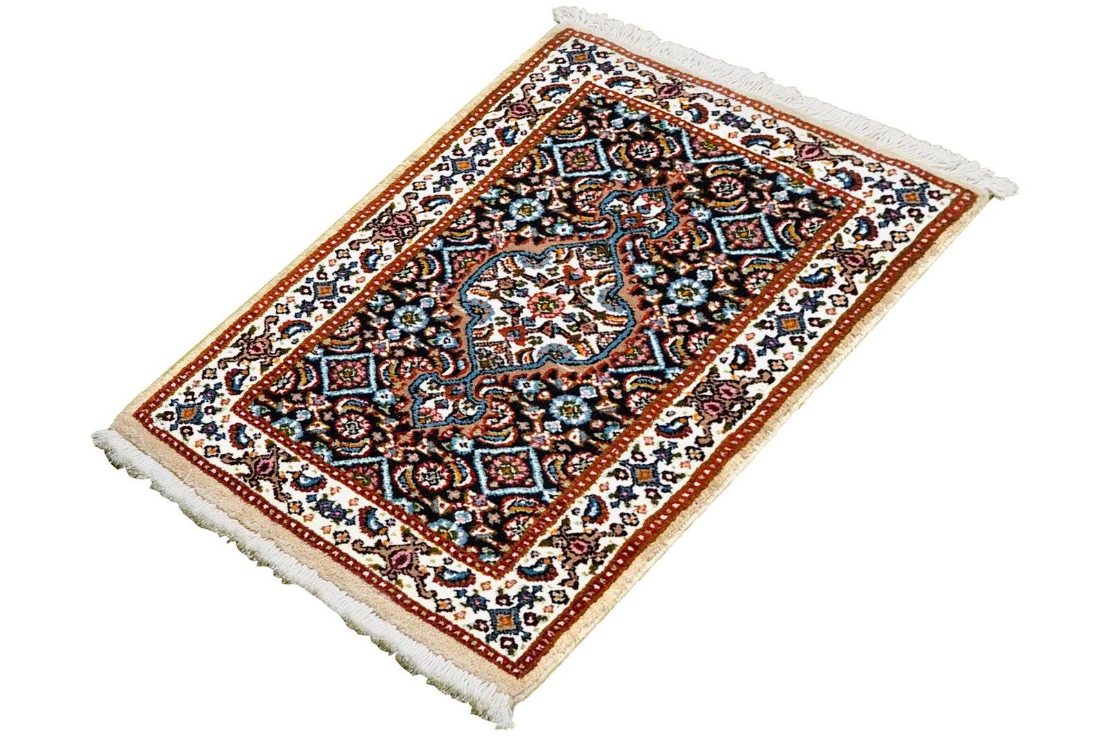 Moud Mahi — Hand-knotted, 39x60 cm, Blue, 100% Virgin Wool | View 5