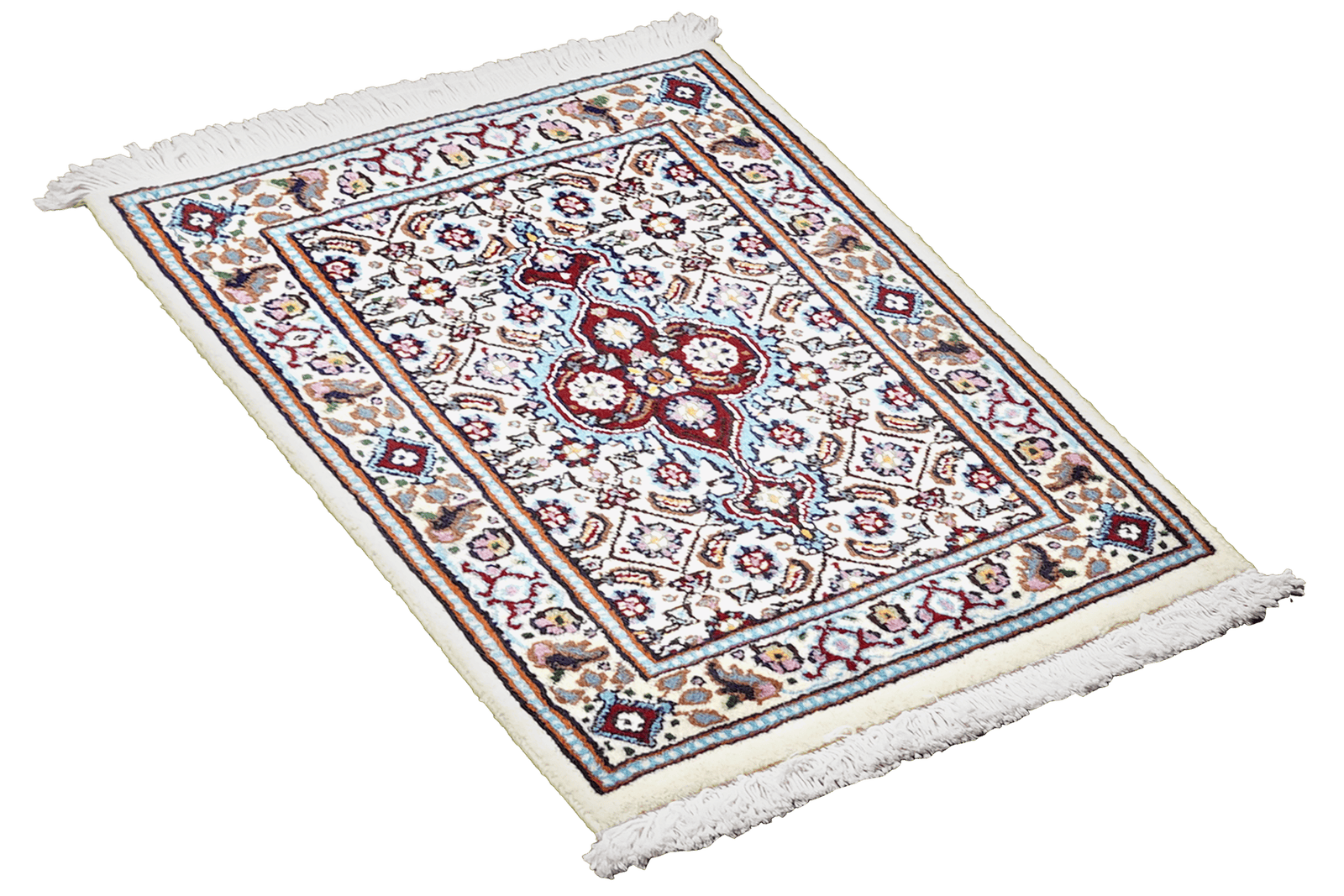 Moud Mahi — Hand-knotted, 39x57 cm, Beige, 100% Virgin Wool | View 4