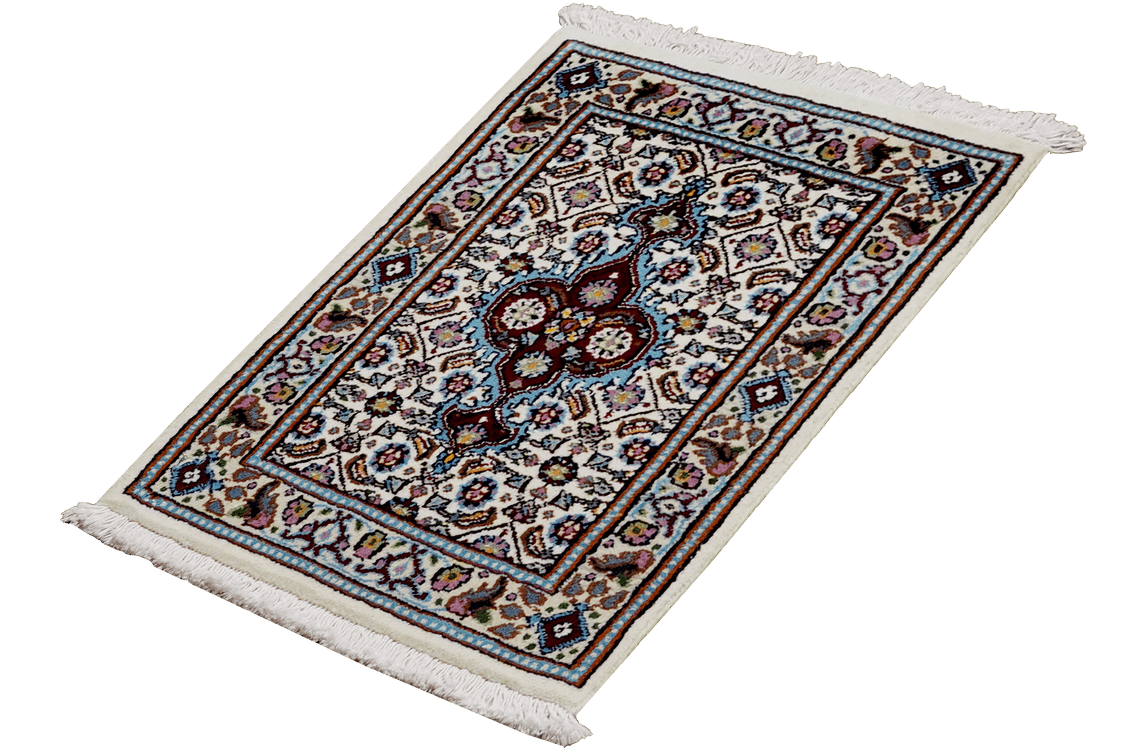 Moud Mahi — Hand-knotted, 39x57 cm, Beige, 100% Virgin Wool | View 5